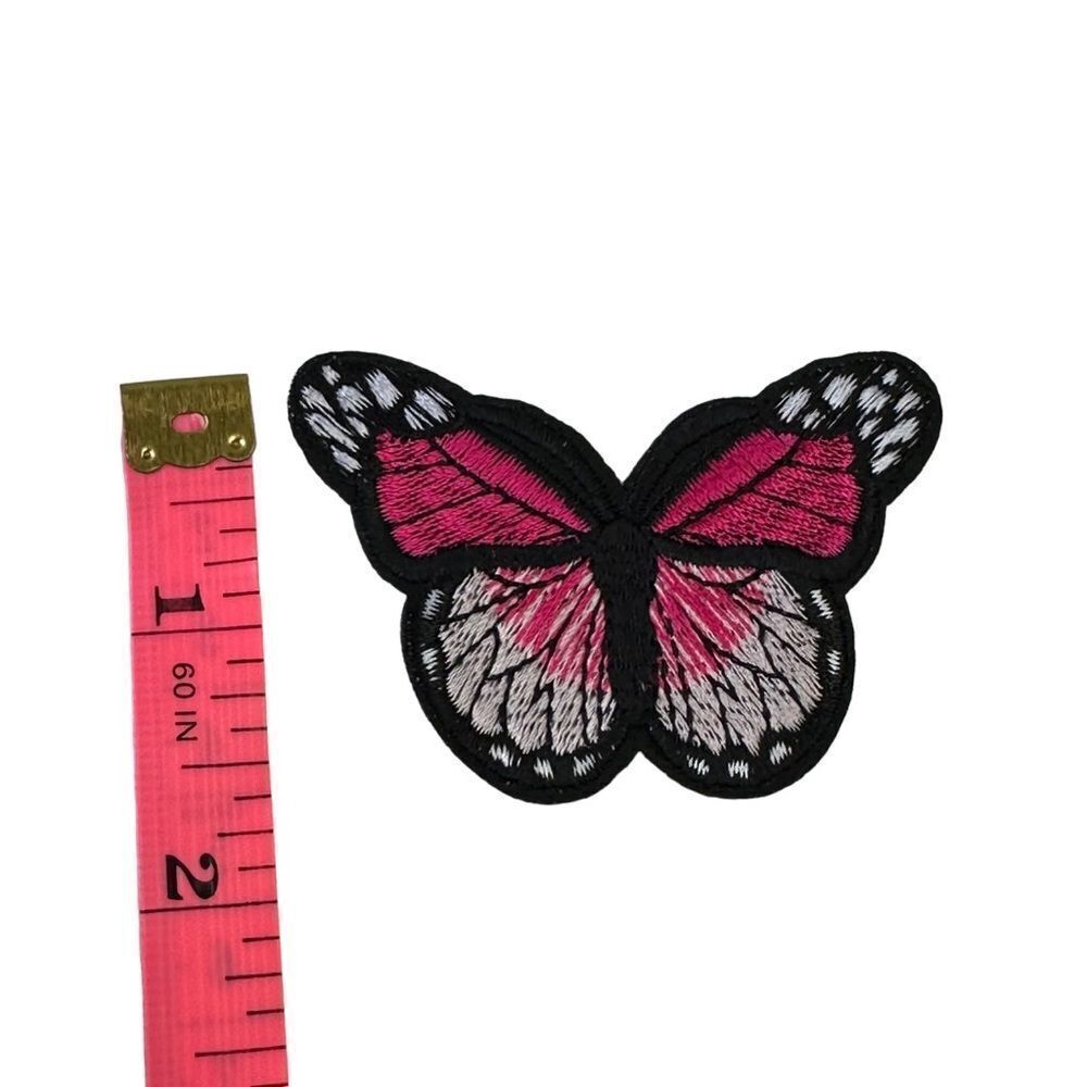Pink Butterfly Embroidered Patch - Picture 3 of 4